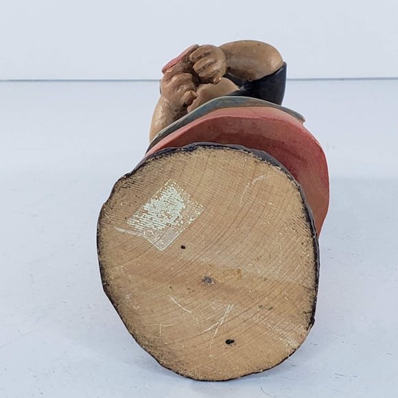 Anri Ferrandiz Wood Carved Girl Holding Heart Figurine Vintage *Chipped* - Picture 7 of 8